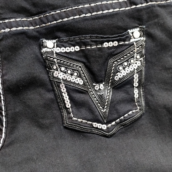 EUC Vigoss Black Chelsea Skinny Jean Sz 15/16, 31" Long - Picture 8 of 11